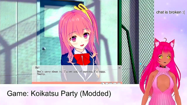 Lewd VTuber Neko Fucks Publicly With Big Tits & Gets Oral Creampie
