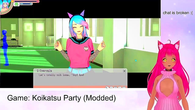 Lewd VTuber Neko Fucks Publicly With Big Tits & Gets Oral Creampie