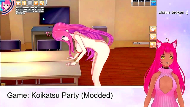 Lewd VTuber Neko Fucks Publicly With Big Tits & Gets Oral Creampie