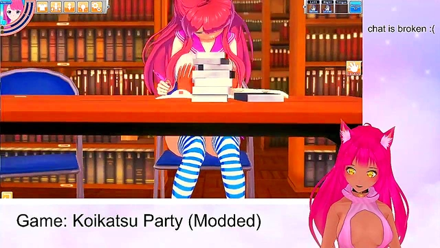 Lewd VTuber Neko Fucks Publicly With Big Tits & Gets Oral Creampie