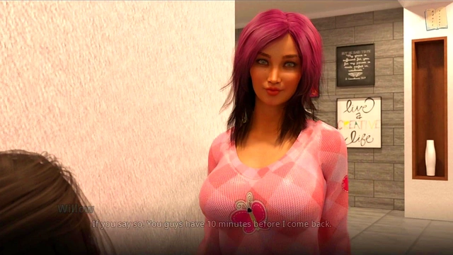 Jamie & Shauna's Passionate Teen in 3D Hentai Visual Novel Adventure