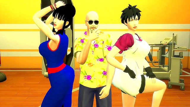 Master Roshi Trains Chi-Chi & Videl for Hardcore Anal Fun in Dragon Ball Hentai