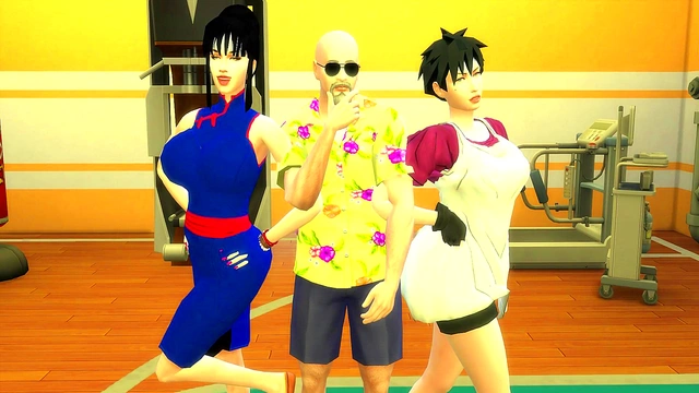 Master Roshi Trains Chi-Chi & Videl for Hardcore Anal Fun in Dragon Ball Hentai