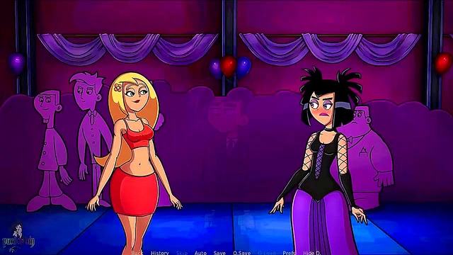 Blonde Cheerleader Sam Gets naughty at Danny Phantom's Anime Prom Night