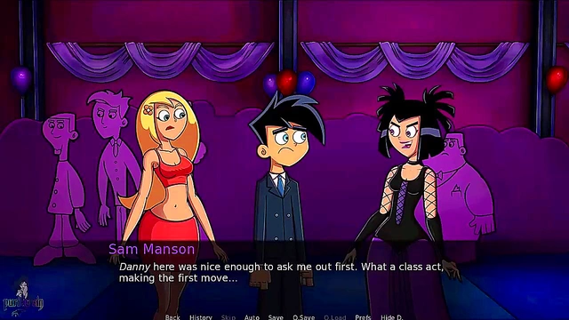 Blonde Cheerleader Sam Gets naughty at Danny Phantom's Anime Prom Night