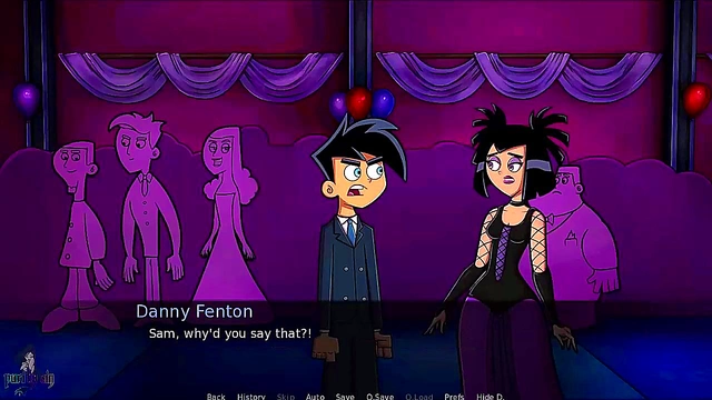 Blonde Cheerleader Sam Gets naughty at Danny Phantom's Anime Prom Night