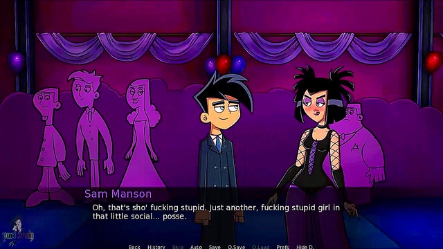 Blonde Cheerleader Sam Gets naughty at Danny Phantom's Anime Prom Night