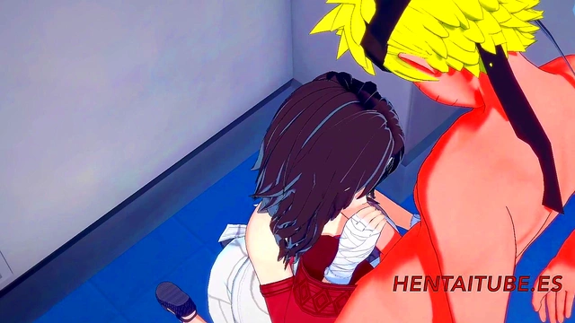 Kurenai Gives Naruto Intense 3D Hentai Blowjob & Handjob Ending In FaceCum