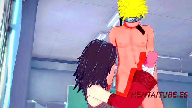 Kurenai Gives Naruto Intense 3D Hentai Blowjob & Handjob Ending In FaceCum