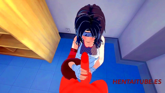 Kurenai Gives Naruto Intense 3D Hentai Blowjob & Handjob Ending In FaceCum