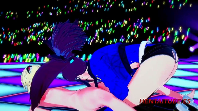 KDA Akali Cosplay Blowjob & Boobjob Ends in Multiple Cums in Her Mouth & Pussy