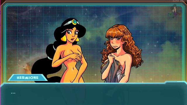 Hermione & Princess Jasmine Dance for Akabur's Alien Girls Cam Show
