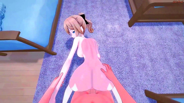 Blonde Babe Jean Gets Table Fucked POV Before Doggy Style Creampie Orgasm