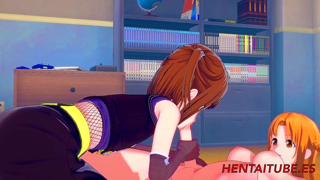 Asuna & Ronye’s Futanari Fun – Sword Art Online Hentai Cocksucking, Boobjobs & Multiple Cums