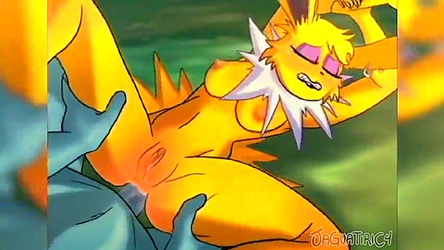 Hot Hentai Milf Rides Vaporeon & Flareon in Doggy Style for Wild Fucking