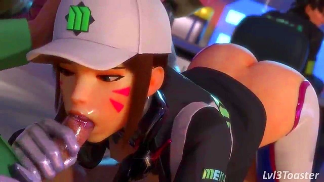 Cute DVa Shows Off Her Skills in Overwatch Hentai Music Vid Compilation