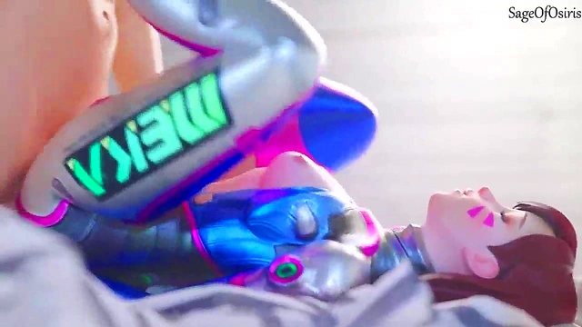 Cute DVa Shows Off Her Skills in Overwatch Hentai Music Vid Compilation