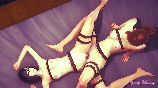 Mikasa Eats Out Sasha in Hot Anime Yuri Scene from Shingeki no Kyojin Uncensored