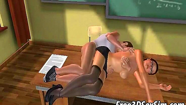 Hardcore 3D Brunette Babe Getting Fucked Hard In Anime Style Adventure