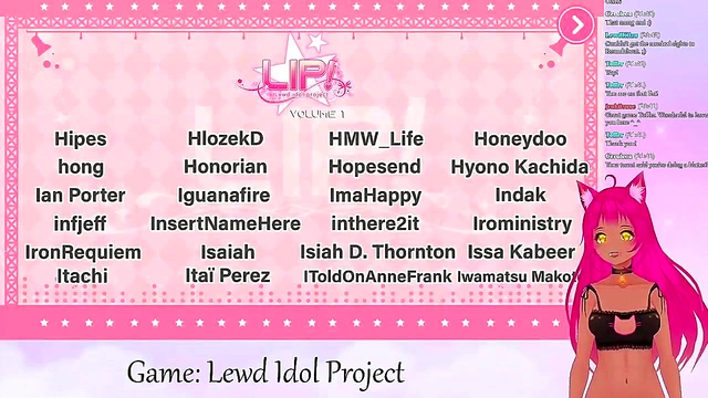 Lewd VTuber Neko Streams Scintillating Yuri Anime Gameplay With Big Boobs & Scissoring