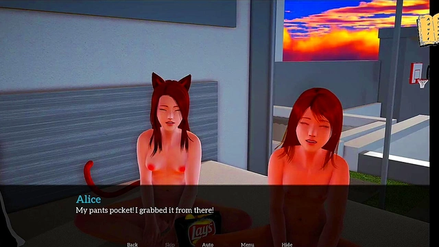 Redhead Teen’s Shaved Pussy Licked By Big-Titted Step-Sibling In My New Family Hentai