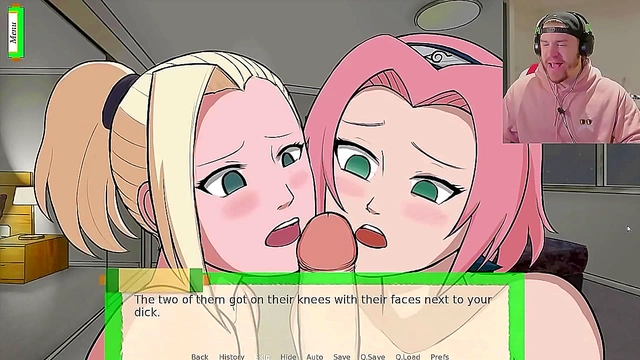 Sakura & Ino Enjoy Threesome Fun With Doggy Style Action & Blowjob Feast