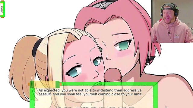 Sakura & Ino Enjoy Threesome Fun With Doggy Style Action & Blowjob Feast