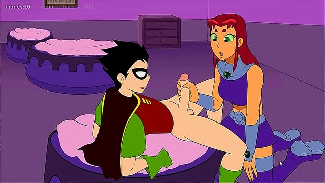 Raven & Starfire’s Naughty Anime Adventure – Blowjob, Handjob, Spanking Fun