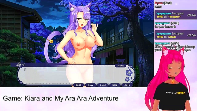Lewd VTuber Neko Seduces With Lingerie Footjob & Big Boob Fun