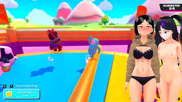 VTuber Miyu & Liz Play Fall Guys For Naughty Hentai Fun