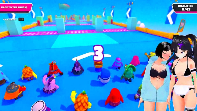 VTuber Miyu & Liz Play Fall Guys For Naughty Hentai Fun