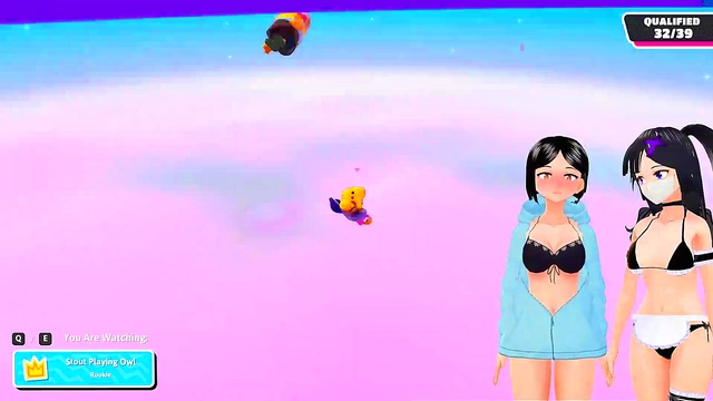 VTuber Miyu & Liz Play Fall Guys For Naughty Hentai Fun