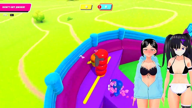 VTuber Miyu & Liz Play Fall Guys For Naughty Hentai Fun