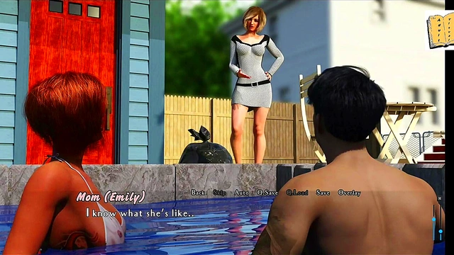 Sexy MILF Throws Teen Into Pool for Naughty Fun & Passionate Encounters