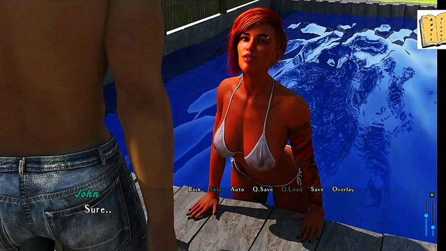 Sexy MILF Throws Teen Into Pool for Naughty Fun & Passionate Encounters