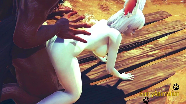 Beast & Bunny Furry Hentai Have Wild Sex On Mountain For Juicy Creampie