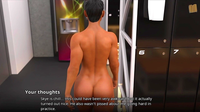 Coach With Big Tits And Ass Tempts Teen Student In Erotic Visual Novel Scene