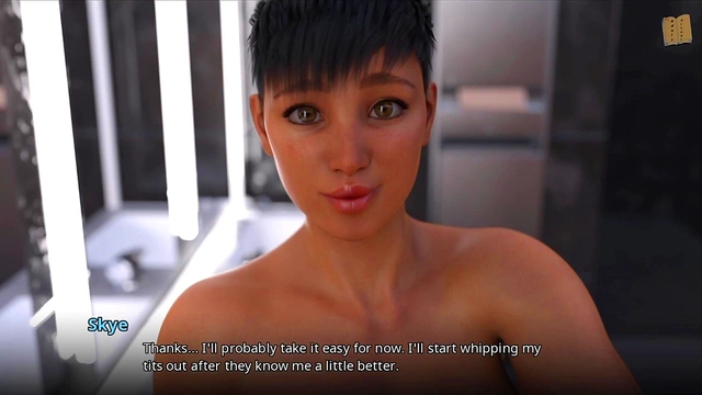 Coach With Big Tits And Ass Tempts Teen Student In Erotic Visual Novel Scene