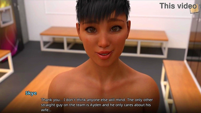 Coach With Big Tits And Ass Tempts Teen Student In Erotic Visual Novel Scene