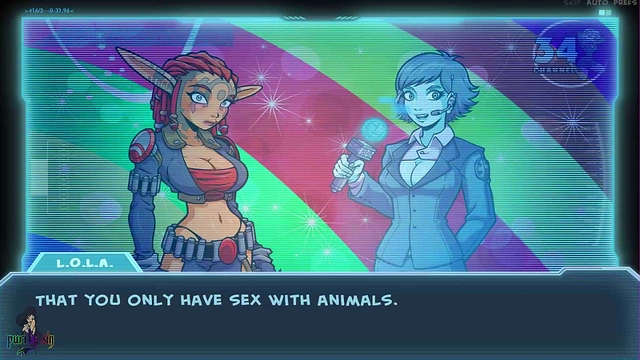 Redheaded Anime Alien With Big Boobs Seduces Robot In Akaburs Hentai Game