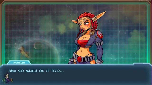 Redheaded Anime Alien With Big Boobs Seduces Robot In Akaburs Hentai Game