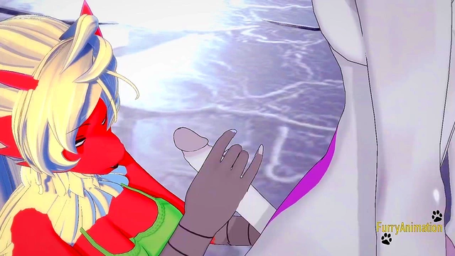 Blaziken Gives Rough Blowjob & Handjob To Mewtwo For Mouthful Of Cum