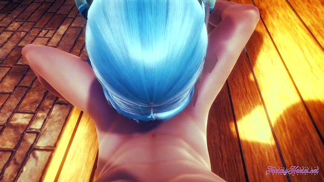 Eula's 3D Hentai Handjob, Blowjob & Cowgirl Ride for POV Creampie Delight