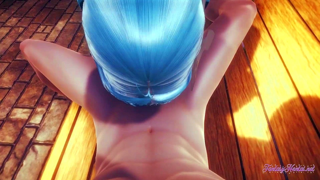 Eula's 3D Hentai Handjob, Blowjob & Cowgirl Ride for POV Creampie Delight