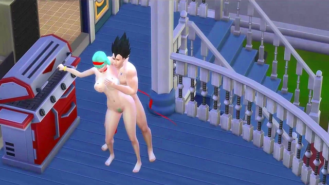 Bulma Joins Goku & Vegeta for Hot Anime Cuckold Action with Master Roshi