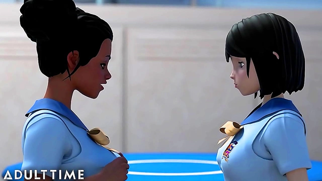 Hentai Step-Sister Rides Cock & Engages in Hot Lesbian Action