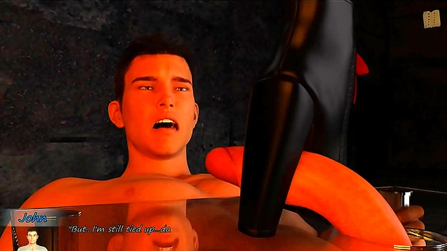 Trapped Under Table By Big-Assed Hentai Goddess With Massive Tits