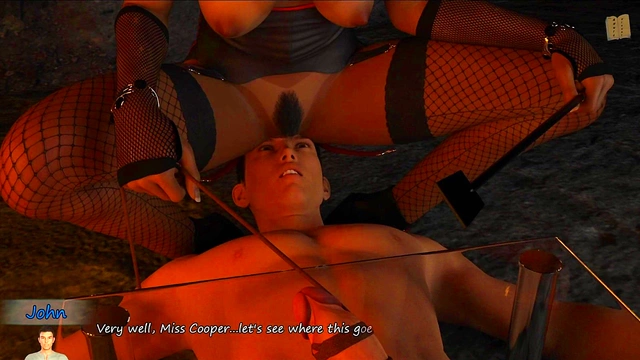 Trapped Under Table By Big-Assed Hentai Goddess With Massive Tits