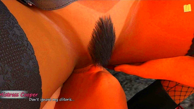 Trapped Under Table By Big-Assed Hentai Goddess With Massive Tits