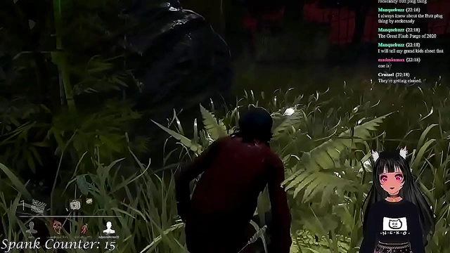 Lewd VTuber Neko Gets Spicy Spanking While Playing Dead By Daylight Hentai Anime